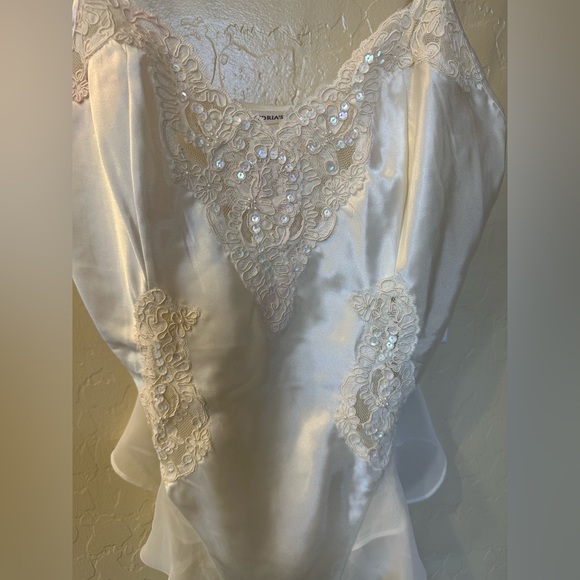 Victoria’s Secret Teddy Ivory Lace Sequins Wedding - Picture 2 of 7